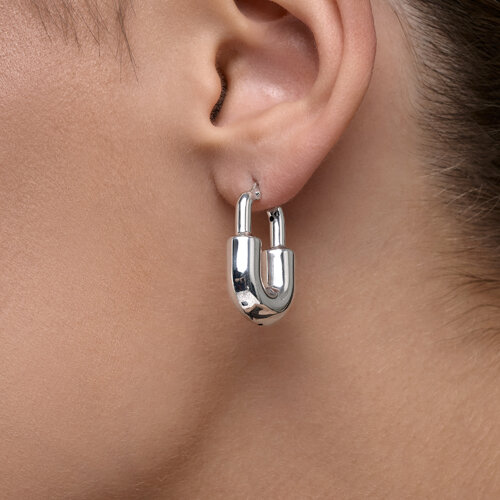 Серьги из серебра без камней