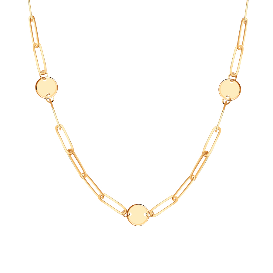 Колье из красного золота без камней