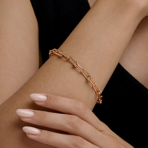 Браслет из красного золота без камней