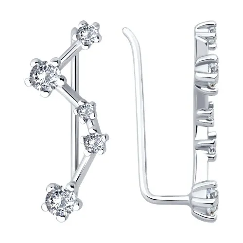 Cercei din argint cu Cubic Zirconia Incolor