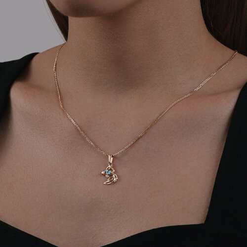 Подвеска из красного золота с камнями Топаз Swiss