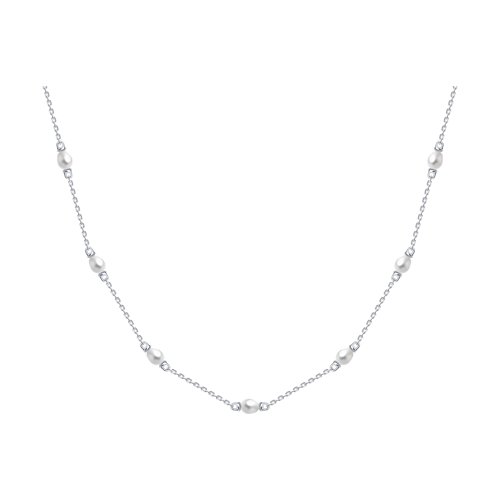 Colier din argint  cu pietre Perla Albă