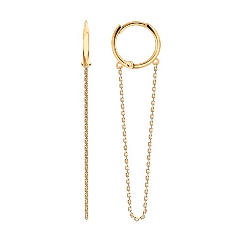 Cercei Creole din aur roșu fără pietre