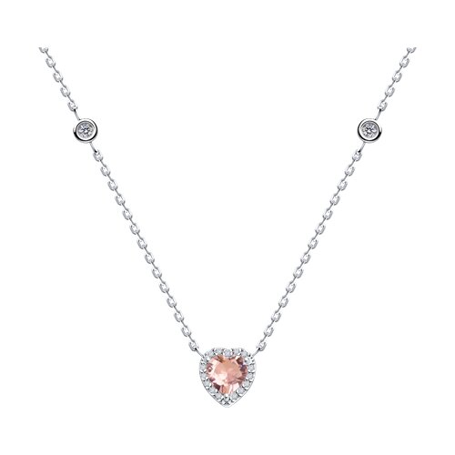 Colier din argint cu Cubic Zirconia Incolor, Sital sintetic