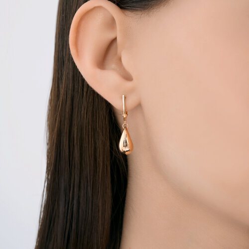 Cercei Suspendați din aur roșu fără pietre