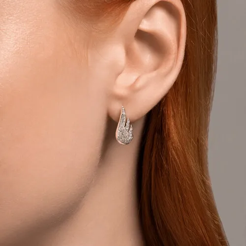 Cercei din argint cu Cubic Zirconia Incolor