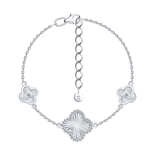 Brățară din argint  cu pietre Cubic Zirconia Incolor