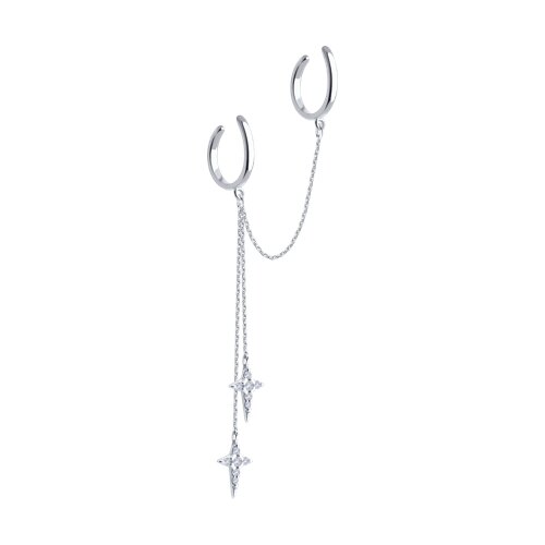 Cercel din argint  cu pietre Cubic Zirconia Incolor
