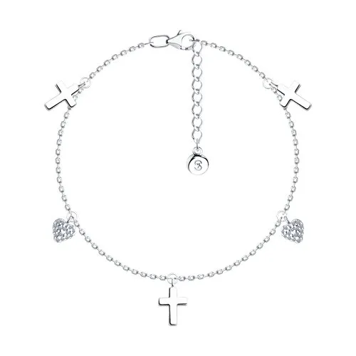 Brățară p/u Picior din argint cu Cubic Zirconia Incolor
