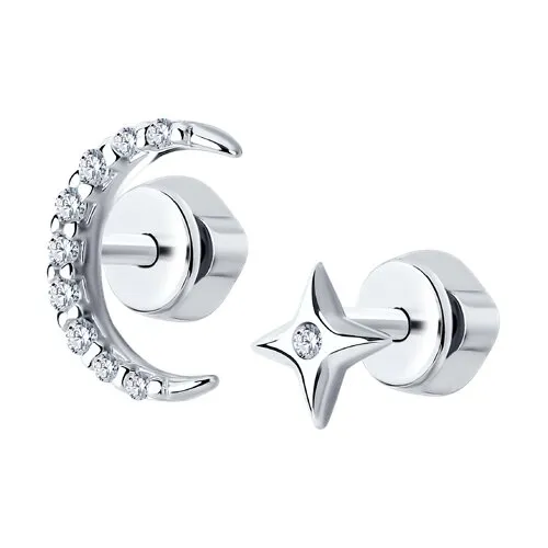 Cercei Pusete din argint cu Cubic Zirconia Incolor