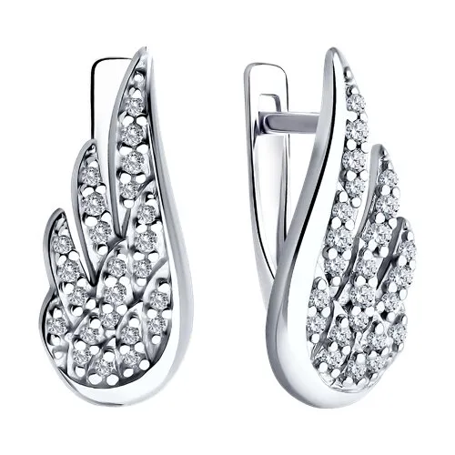 Cercei din argint cu Cubic Zirconia Incolor