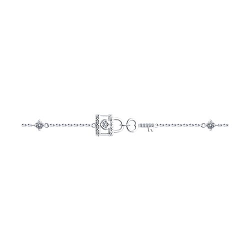 Brățară Cheiță din argint  cu pietre Cubic Zirconia Incolor