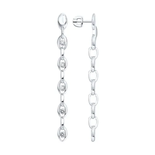 Cercei Pusete din argint cu Cubic Zirconia Incolor