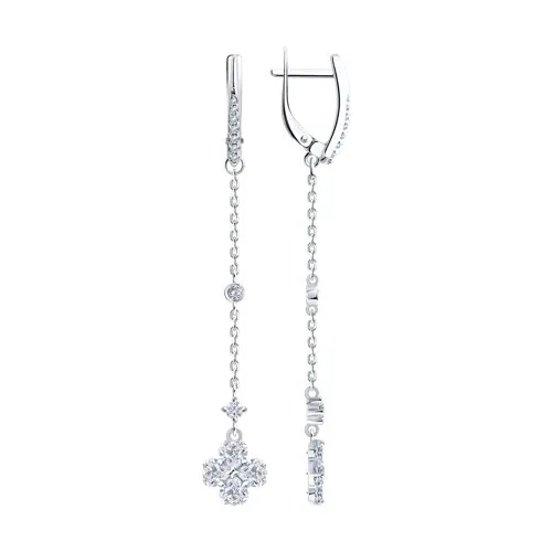 Cercei Suspendați din argint cu Cubic Zirconia Incolor