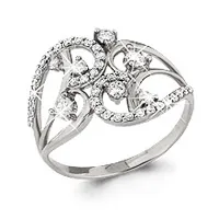 Inel din aur alb cu Cubic Zirconia Incolor