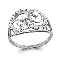 Inel din aur alb cu Cubic Zirconia Incolor