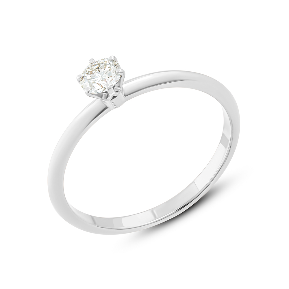 Inel din aur alb cu pietre Diamant