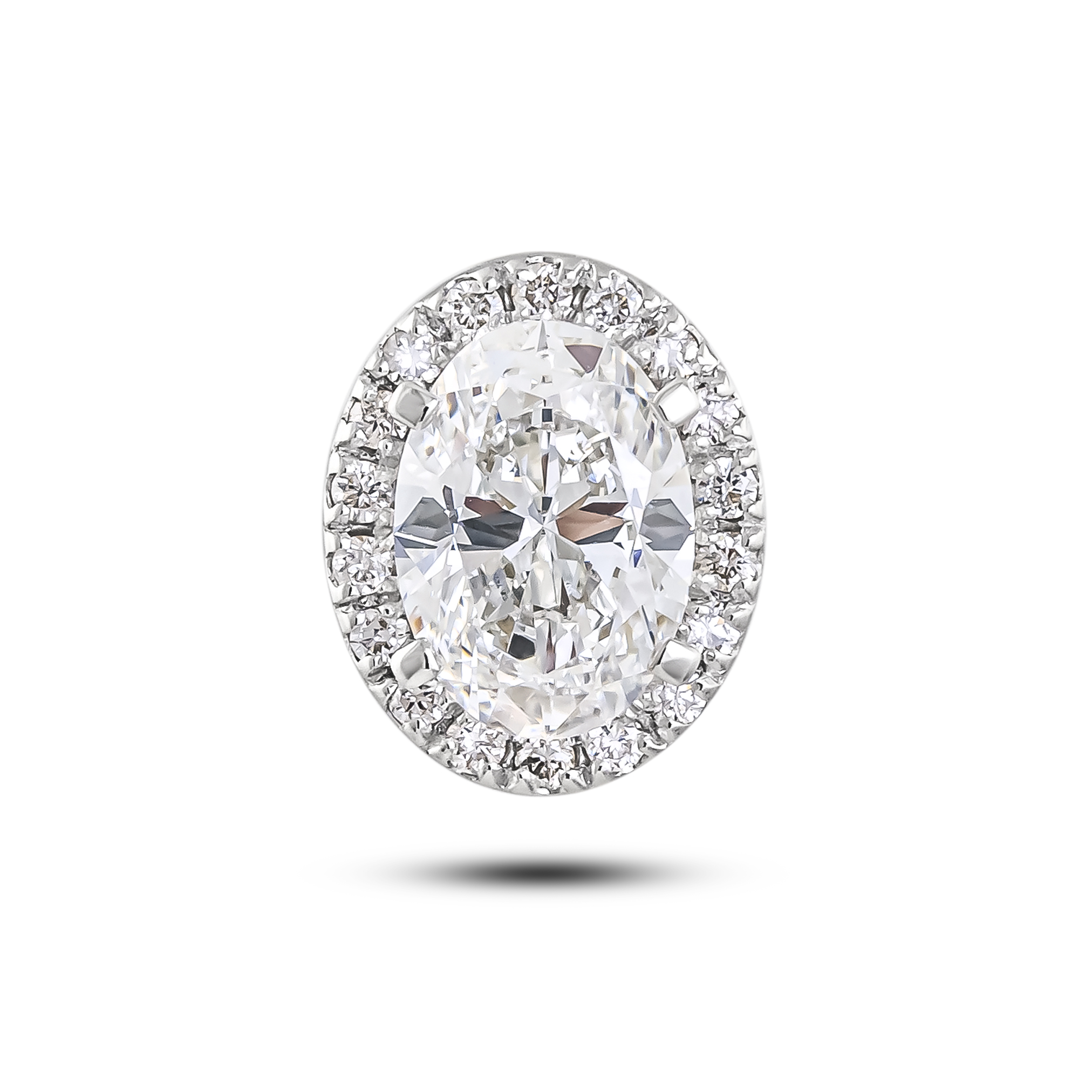 Pandantiv din aur alb cu pietre Diamant
