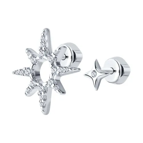 Cercei Pusete din argint cu Cubic Zirconia Incolor
