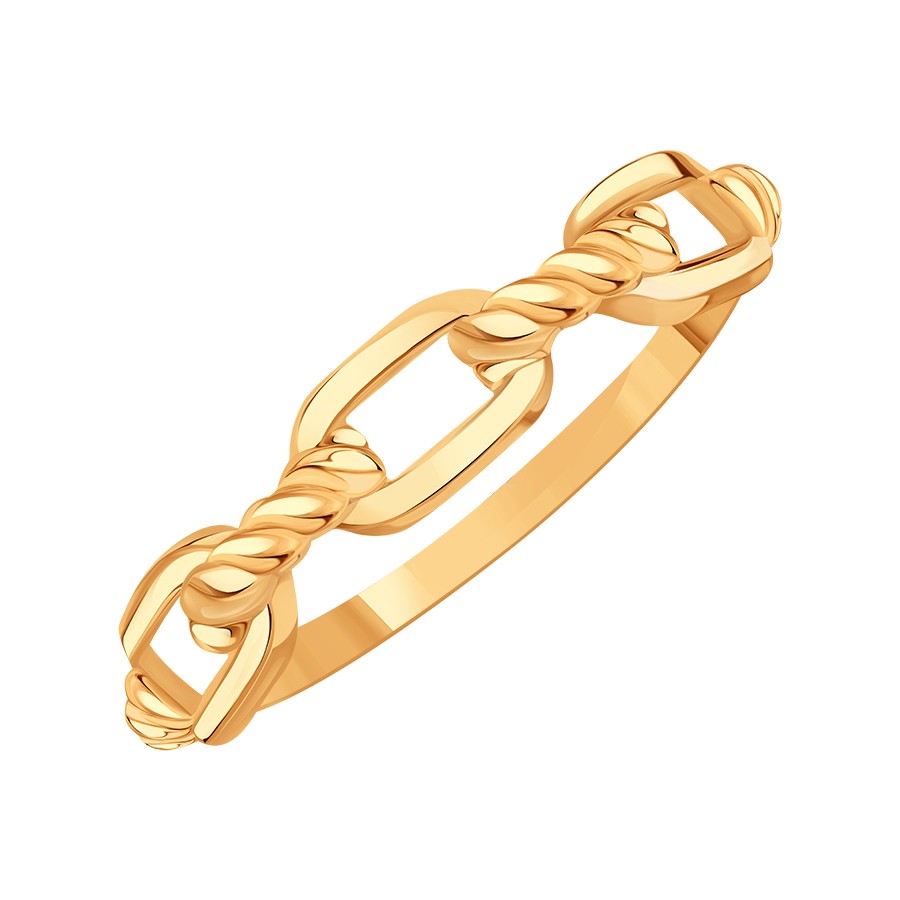 Кольцо из красного золота без камней