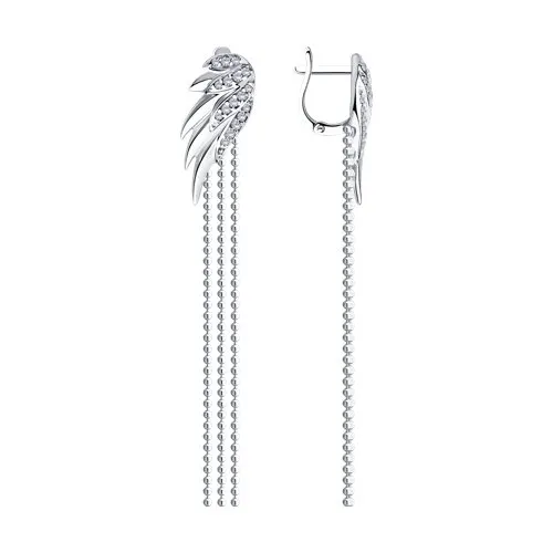 Cercei Suspendați din argint cu Cubic Zirconia Incolor