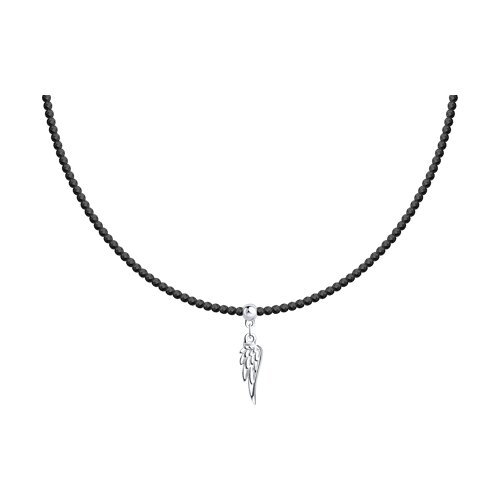 Colier din argint  cu pietre Spinel natural, Fir transparent