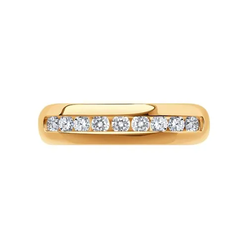 Inel din aur roșu cu Cubic Zirconia Incolor