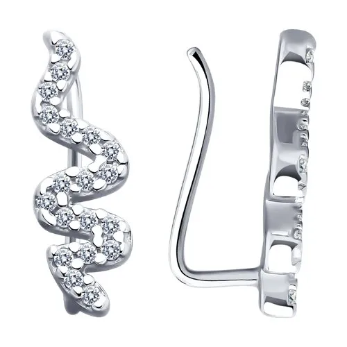 Cercei din argint cu Cubic Zirconia Incolor