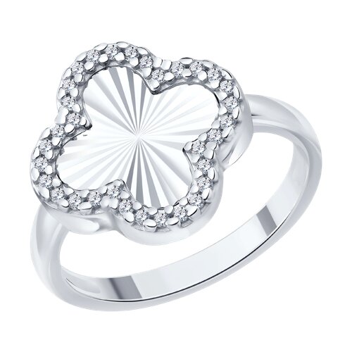 Inel din argint  cu pietre Cubic Zirconia Incolor