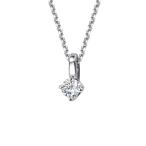 Colier din aur alb cu Diamant