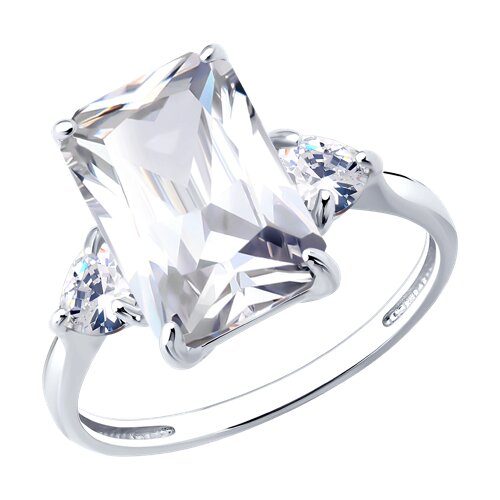 Кольцо из серебра с камнями Фианит