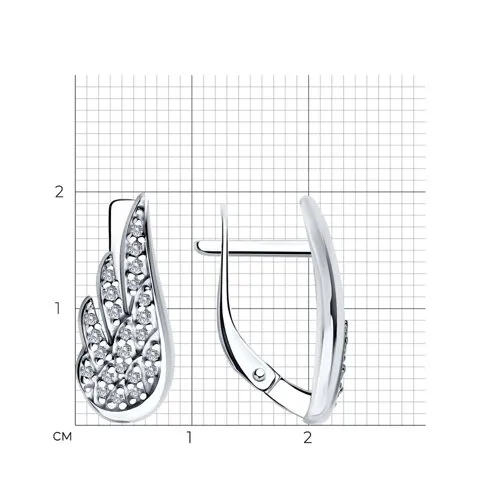 Cercei din argint cu Cubic Zirconia Incolor