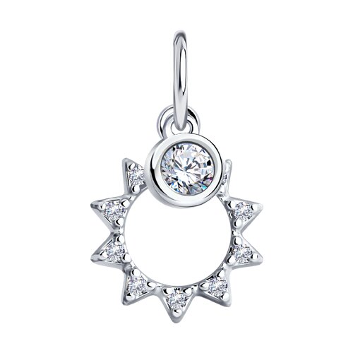 Pandantiv din argint  cu pietre Cubic Zirconia Incolor