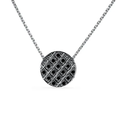 Colier din aur alb cu Diamant negru