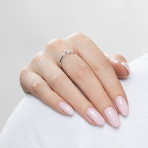 Inel din aur alb și roșu cu pietre Diamant