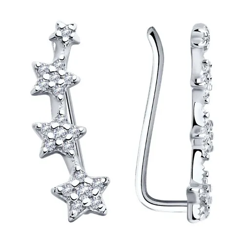 Cercei din argint cu Cubic Zirconia Incolor
