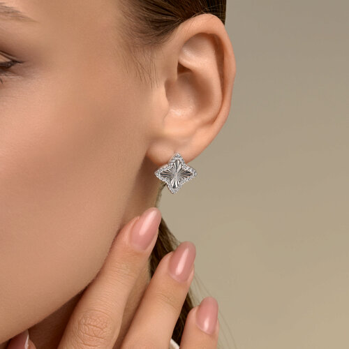 Cercei din argint  cu pietre Cubic Zirconia Incolor