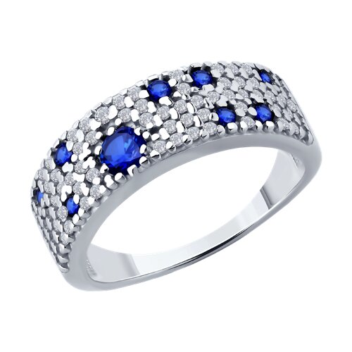 Inel din argint  cu pietre Cubic Zirconia Incolor, Corindon