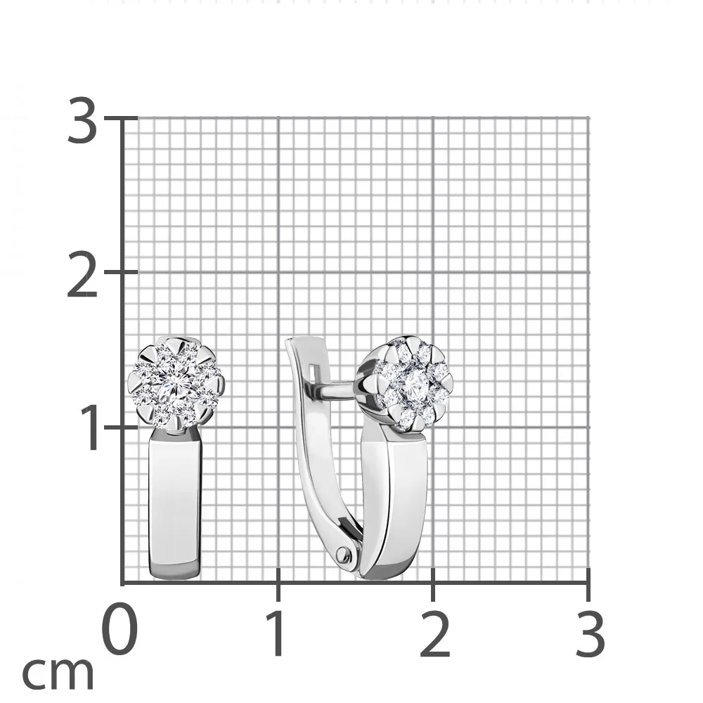 Cercei din aur alb cu Diamant