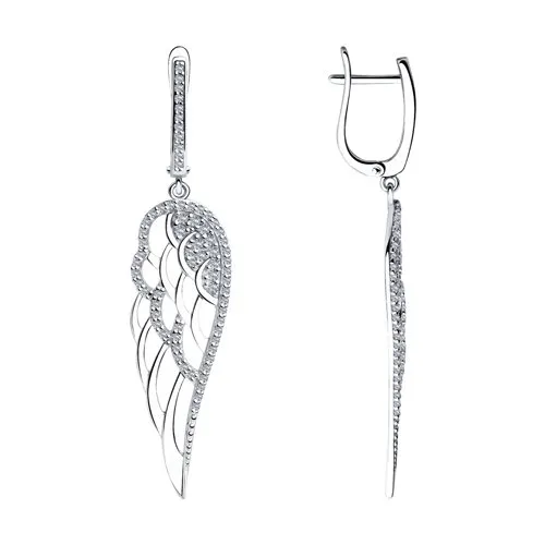 Cercei Suspendați din argint cu Cubic Zirconia Incolor