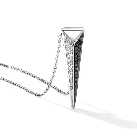Colier din aur alb cu Diamant, Diamant negru