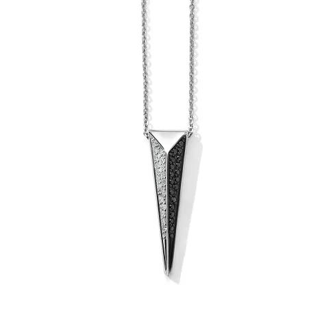 Colier din aur alb cu Diamant, Diamant negru