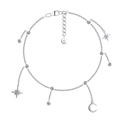 Brățară p/u Picior din argint  cu pietre Cubic Zirconia Incolor