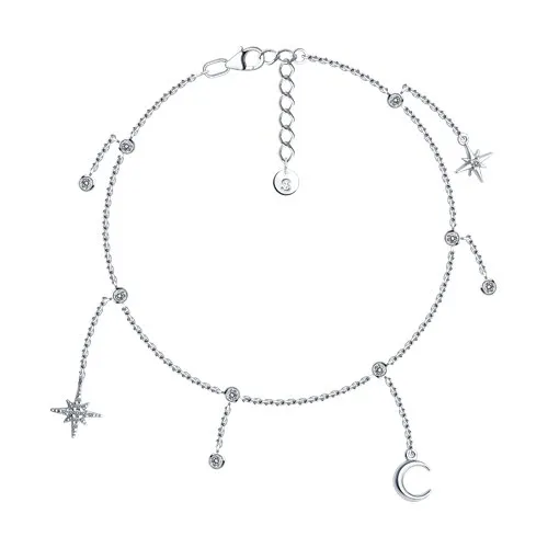 Brățară p/u Picior din argint cu Cubic Zirconia Incolor