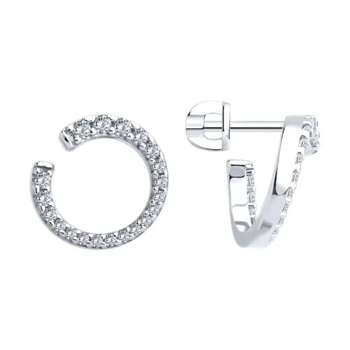 Cercei Pusete din argint cu Cubic Zirconia Incolor