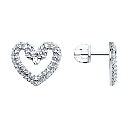 Cercei Pusete din argint cu Cubic Zirconia Incolor
