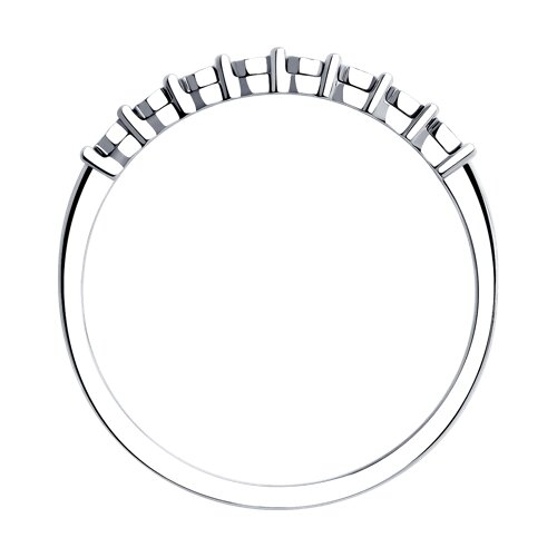 Кольцо из белого золота с камнями Бриллиант