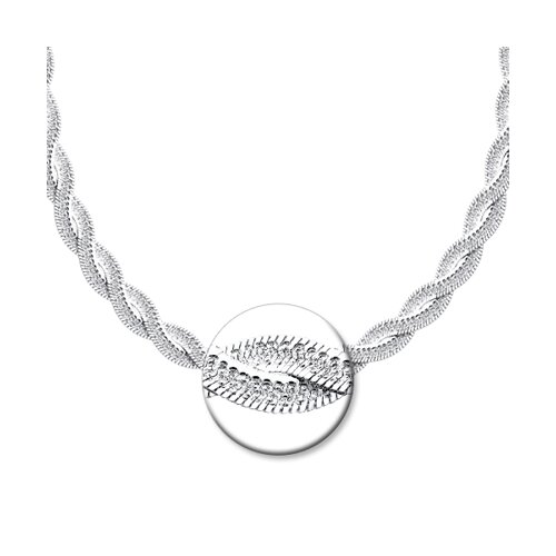 Колье из серебра без камней