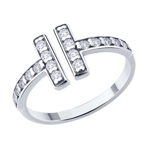 Inel din argint  cu pietre Cubic Zirconia Incolor