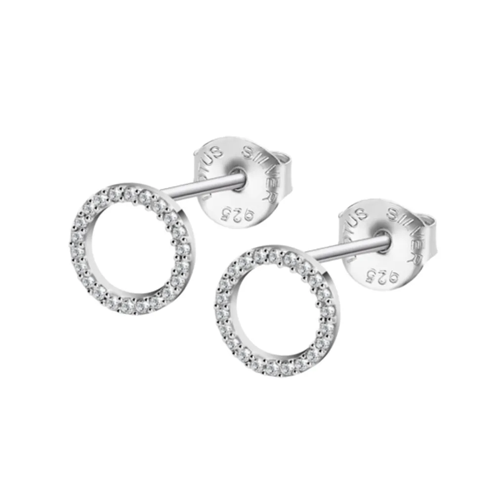 Cercei Pusete din argint cu Cubic Zirconia Incolor